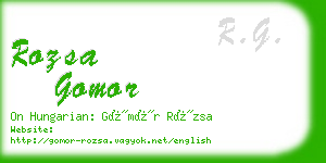 rozsa gomor business card